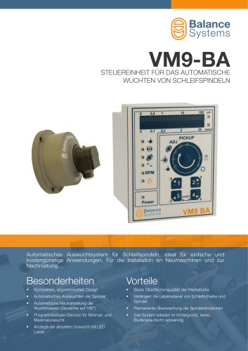 VM9-BA Elektronische einheit für die dynamische auswuchtung von schleifscheiben