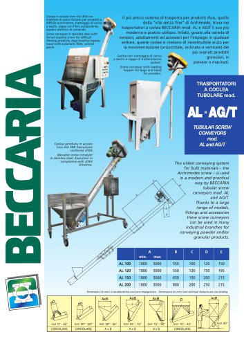 Screw conveyors AL and AG-T