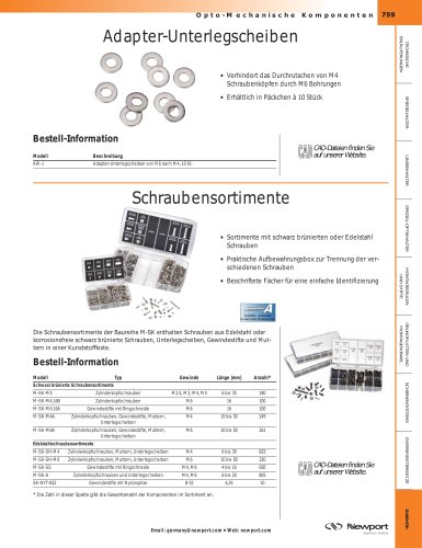 Adapter-Unterlegscheiben, Schraubensortimente