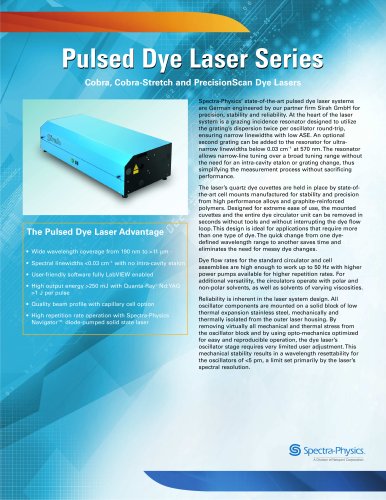 Cobra, Cobra-Stretch and PrecisionScan Dye Lasers Series