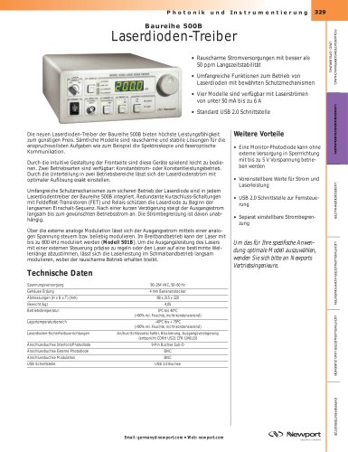 Laserdioden-Treiber, Baureihe 500B