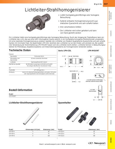 Lichtleiter-Strahlhomogenisierer