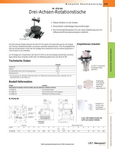 M-PO46 Drei-Achsen-Rotationstische