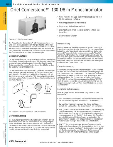 Oriel Cornerstone™ 130 1/8 m Monochromator