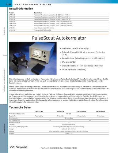 PulseScout Autokorrelator