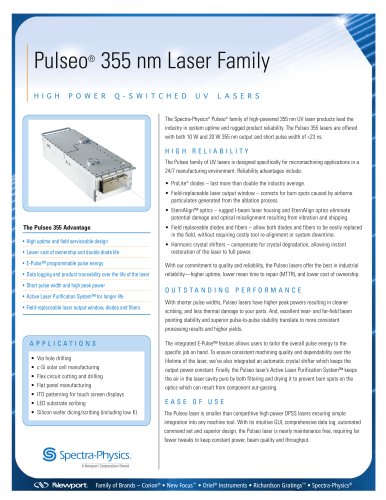 Q-Switched UV Lasers- Pulseo® 355 nm Laser Family