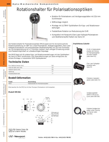 Rotationshalter für Polarisationsoptiken