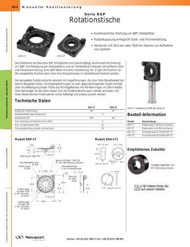 Serie RSP Rotationstische