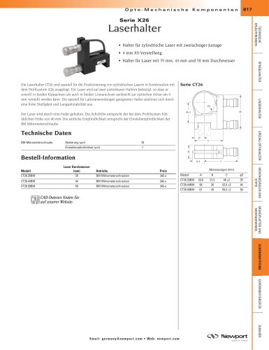 Serie X26 Laserhalter