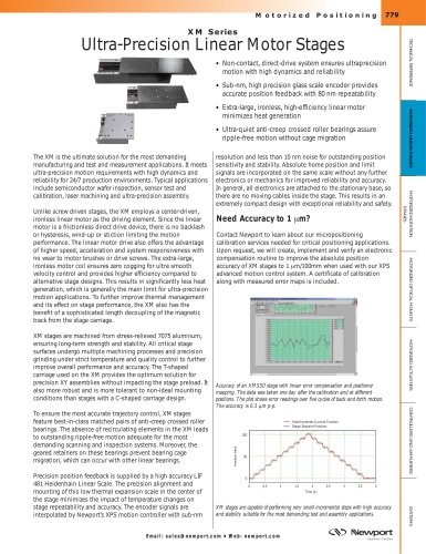 XM Series Ultra-Precision Linear Motor Stages  