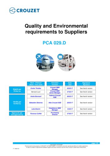 Purchase order conditions - PCA 029.D