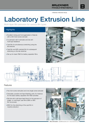 Laboratory Extrusion Line