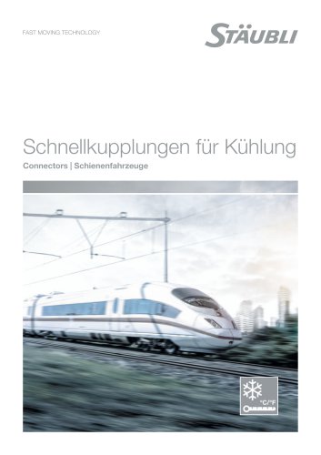 Schnellkupplungen für Kühlung Schienenfahrzeuge