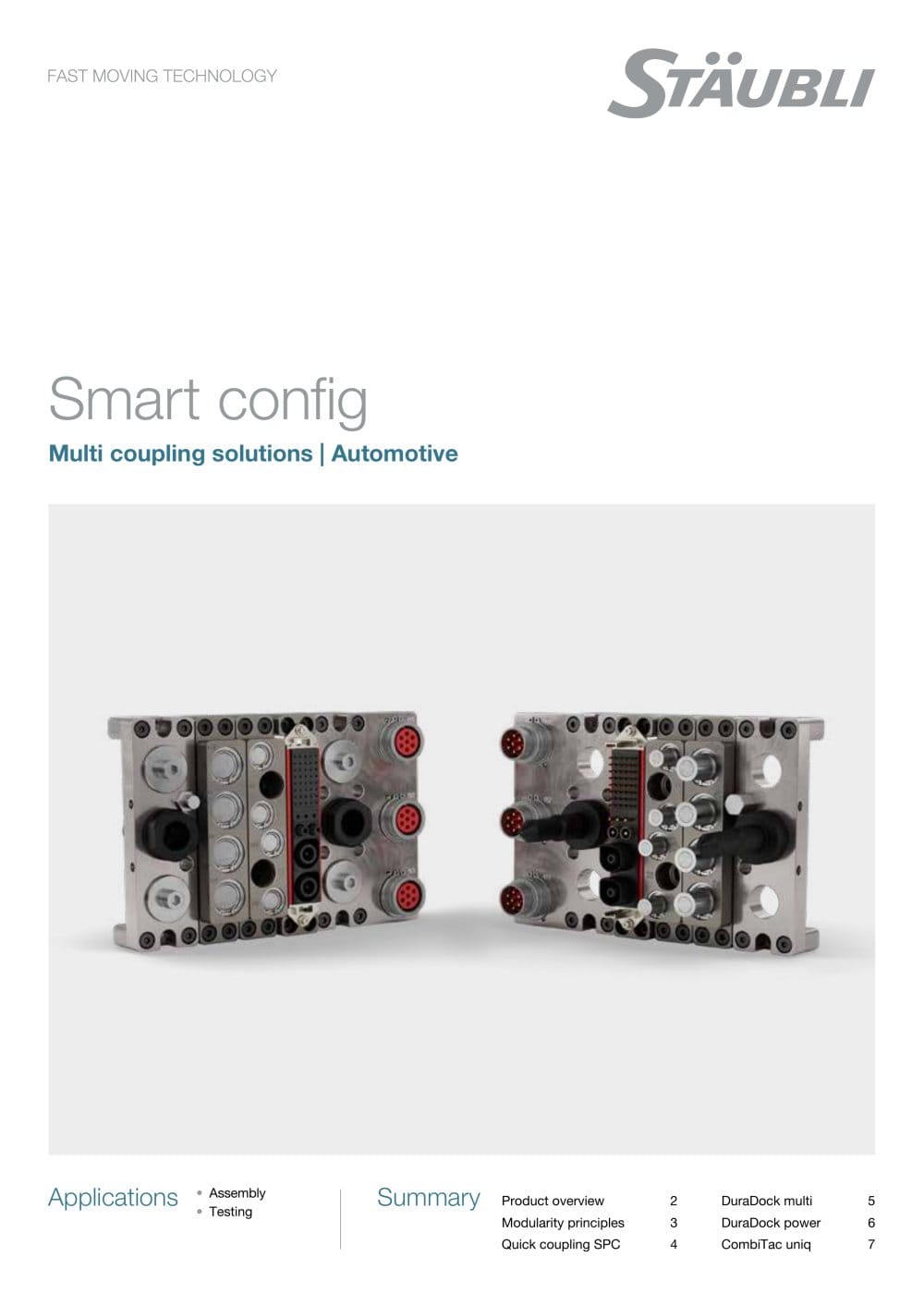  Smart config Multi coupling solutions | Automotive - St&auml;ubli Fluid Connectors