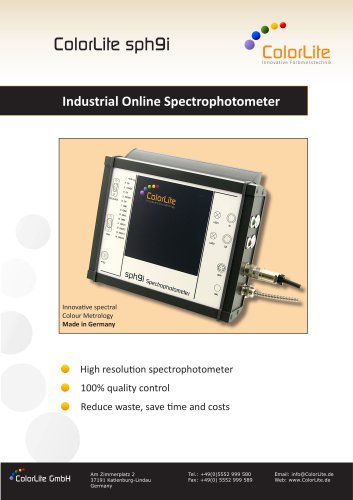 Industrial Online Spectrophotometer