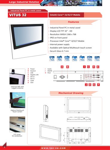 large and bartype solution - panel PC and monitor