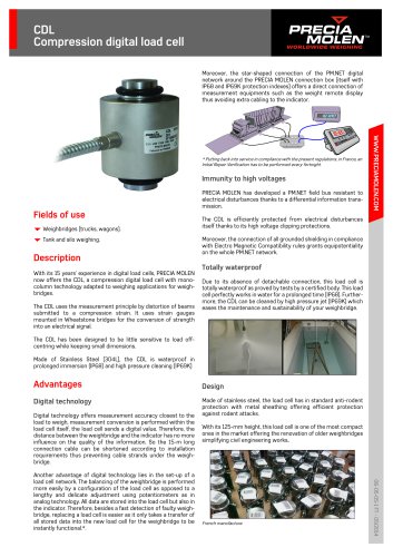 Compression digital load cell CDL – 30t