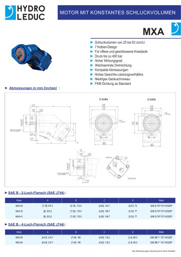 MXA serie motoren mit konstantes schluckvolumen