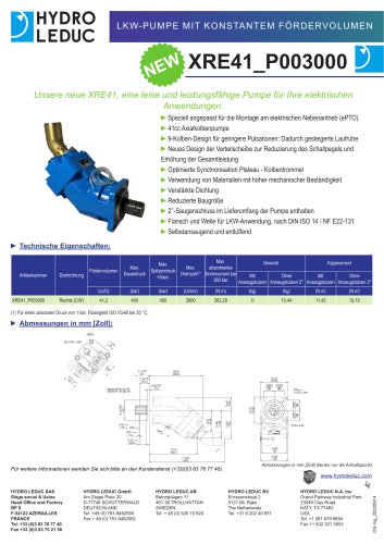 XRE41 pumpe mit konstantem