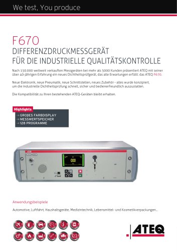 F 670 Differenzdruckmessger&auml;t
