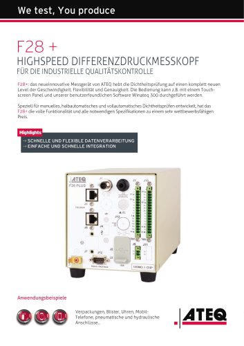 HIGH SPEED DIFFERENZDRUCKMESSKOPF | F28+