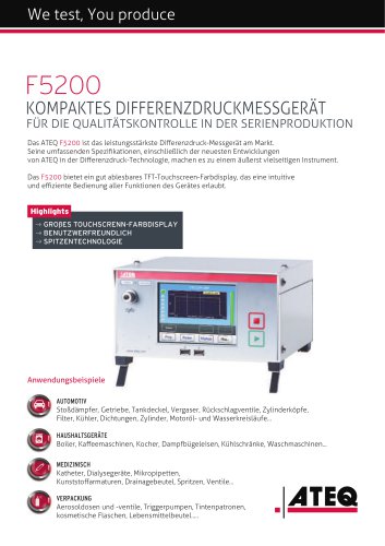 KOMPAKTES DIFFERENZDRUCKMESSGER&Auml;T | F5200