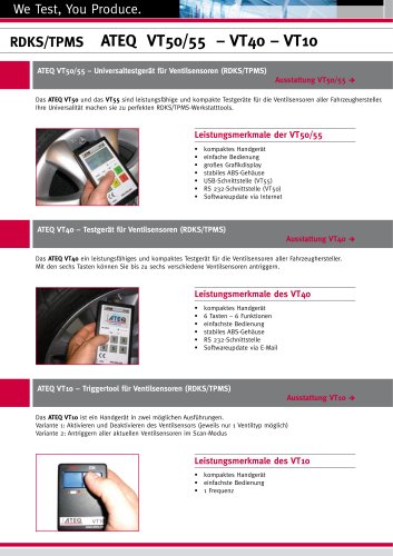 VT55 :  Universaltestgerät für Ventilsensoren (RDKS/TPMS)