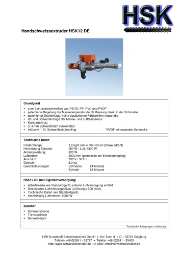 Handschweißextruder HSK12 E