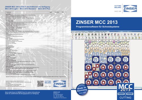 ZINSER Software MCC 2013