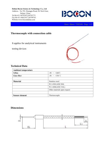 BOCON-thermocouple TM2101- analytical instrument/test device