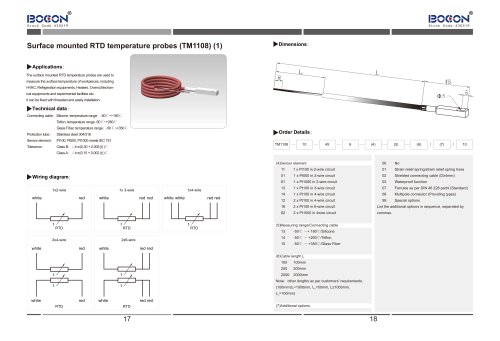 Surface mounted RTD TM1108(1)