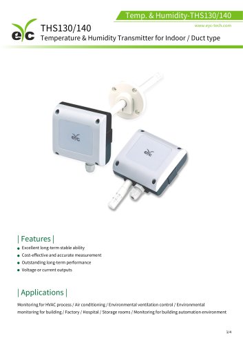 eyc-tech THS130/140 Temperature & Humidity Transmitter