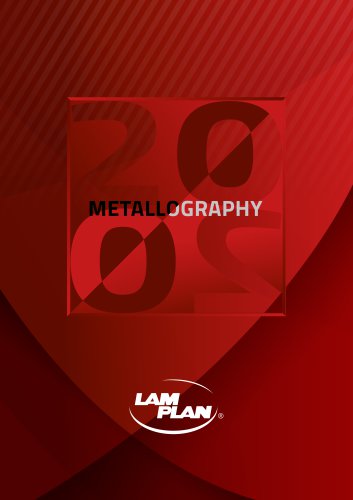 METALLOGRAPHY - catalogue LAM PLAN 2020