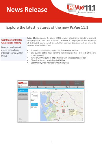 PcVue 11.1 - News Release