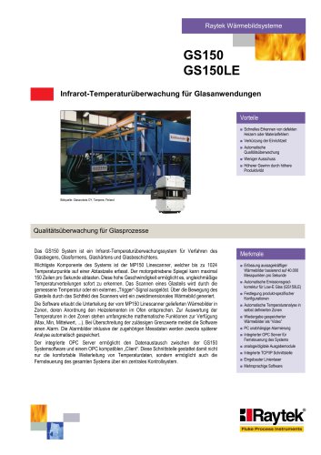 GS150/ GS150LE Infrarot - Temperaturüberwachung für Glasanwendungen