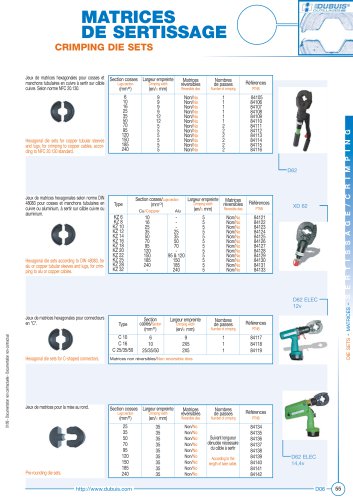 CRIMPING DIE SETS D62