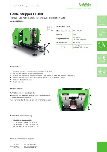Datenblatt Cable Stripper CS100