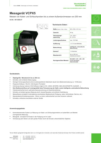 Datenblatt Kabelmessgeraet VCPX5