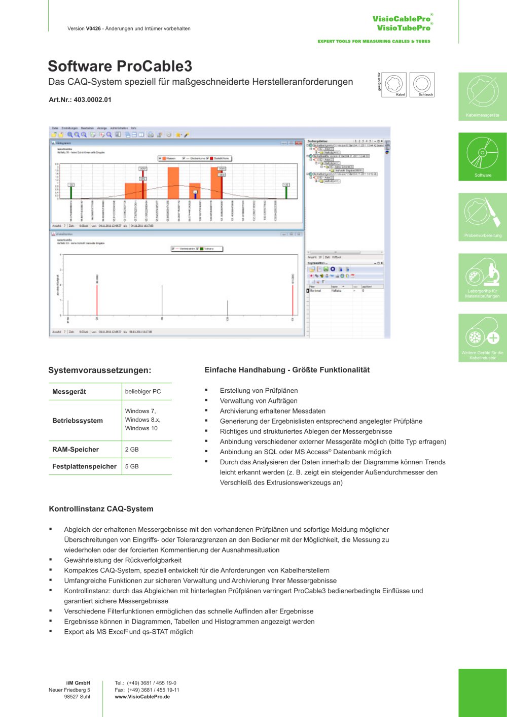 Datenblatt ProCable3 - iiM GmbH