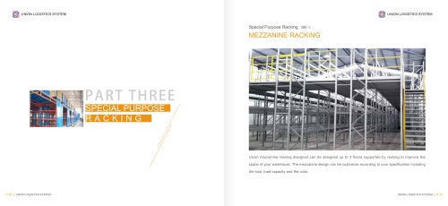 Union storage warehouse shelving mezzanine floor