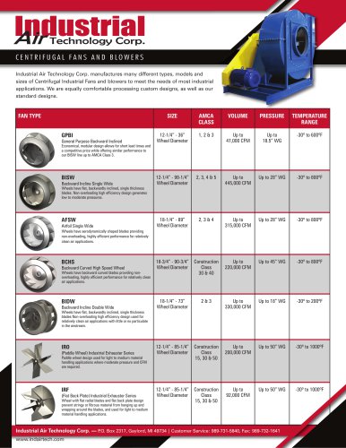 Centrifugal Fans and Blowers Flier