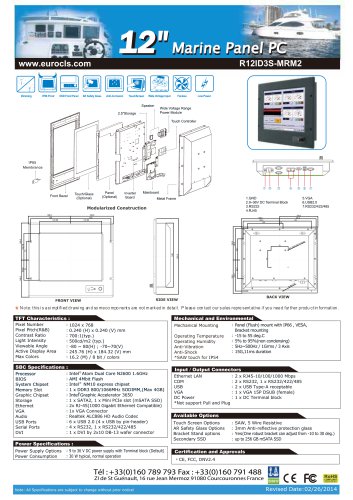 112" Marine Marine Panel Panel l PC