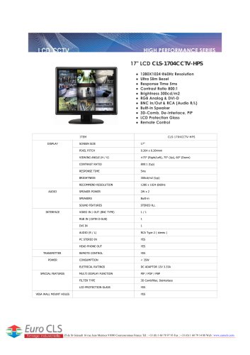 CLS-1704CCTV-HPS