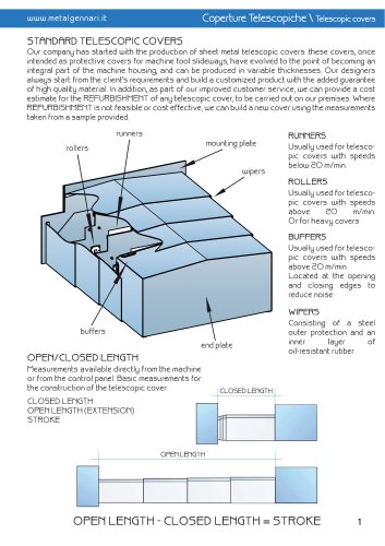 Telescopic steel covers