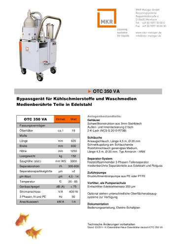 Zentrifuge OTC 350 VA