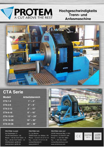 Hochgeschwindigkeits Trenn- und Anfasmaschine - CTA Serie