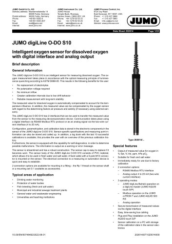 JUMO digiLine O-DO S10