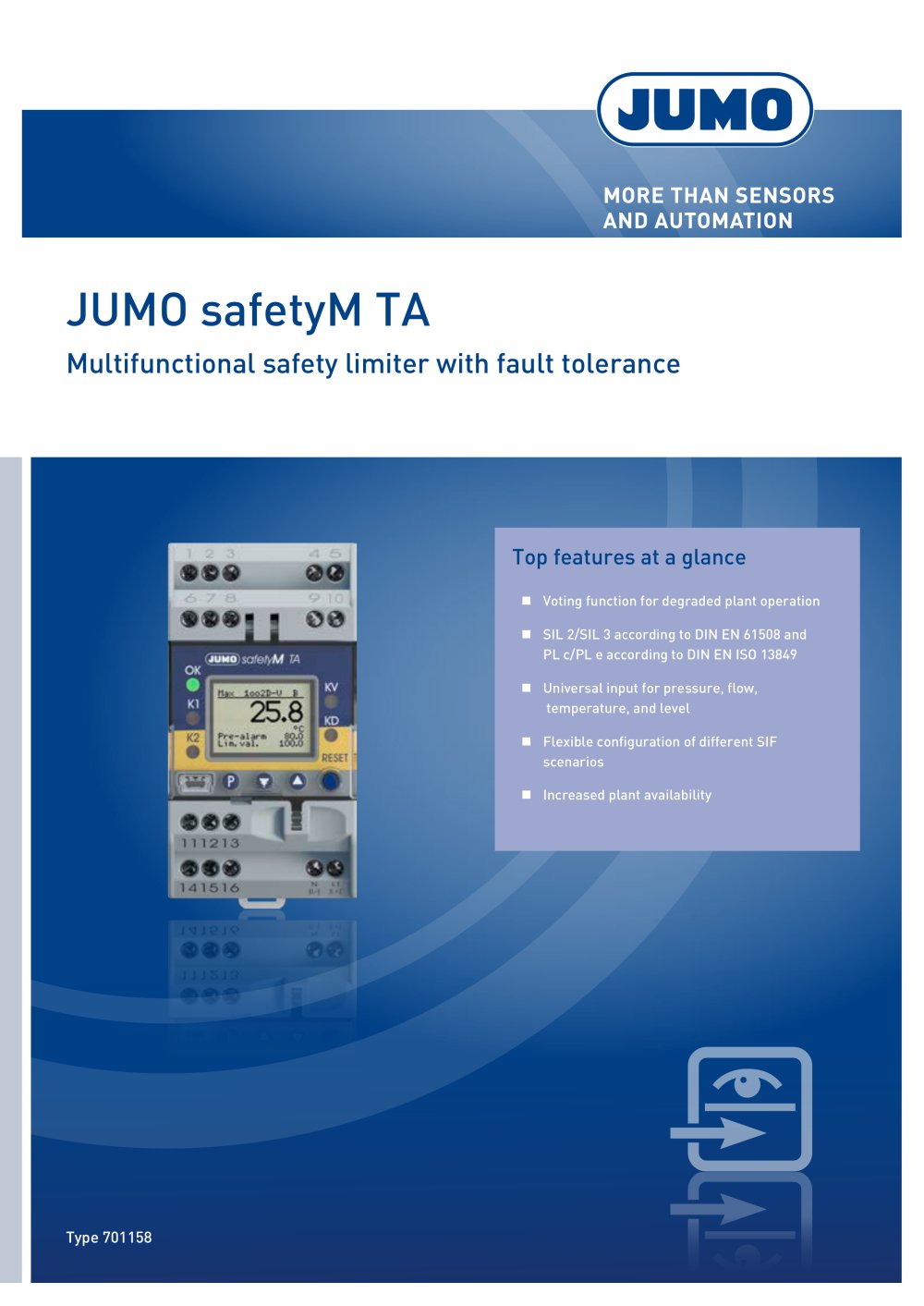 JUMO safetyM TA  Multifunctional safety limiter with fault tolerance - JUMO GmbH & Co. KG