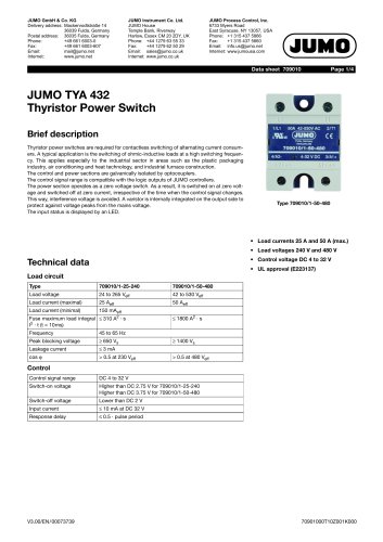 JUMO TYA 432 - Thyristor power switch