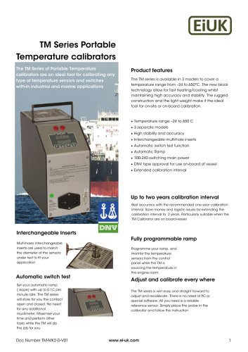 TM Series Portable Temperature calibrators